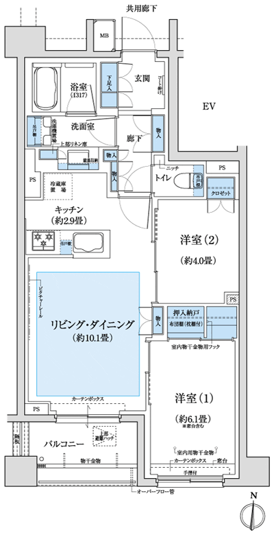 Floor: 2LDK, occupied area: 56.53 sq m, Price: TBD