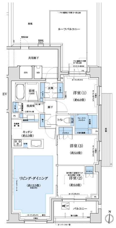 Floor: 3LDK + WIC, the occupied area: 72.95 sq m, Price: 69,300,000 yen, now on sale