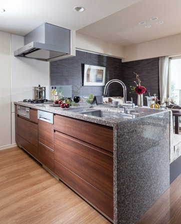 Kitchen.  [kitchen] The aim of the one from the concept of work space to cook, Shine in space as part of the Interior, Aimed a nice kitchen, such as furniture. It is fun to stand in this place, It is beautifully designed kitchen such that want to brag and show.