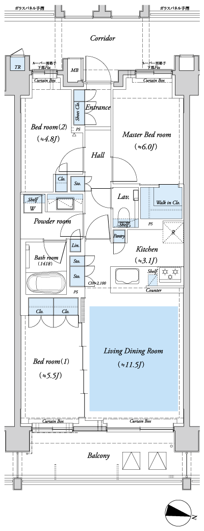 Floor: 3LDK + WIC + TR, the occupied area: 70.32 sq m, Price: 63,980,000 yen, now on sale