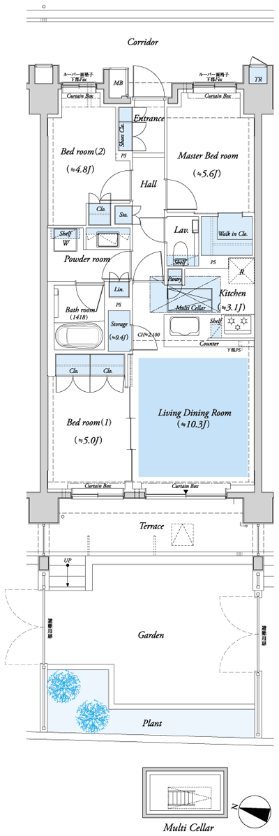 Floor: 3LDK + WIC + MC + TR, the occupied area: 67.09 sq m, Price: 54,980,000 yen, now on sale