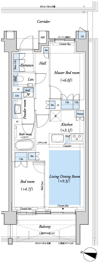 Floor: 2LDK + TR, the area occupied: 56.1 sq m, Price: 53,880,000 yen, now on sale