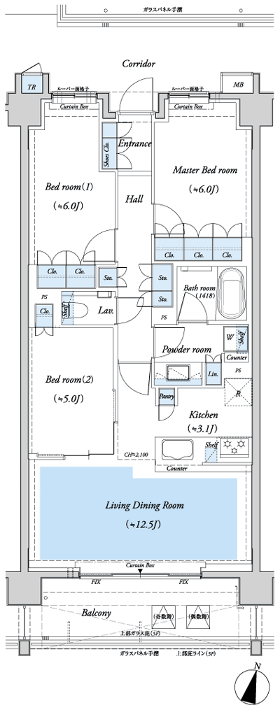 Floor: 3LDK + TR, the occupied area: 74.02 sq m, Price: 67,680,000 yen, now on sale