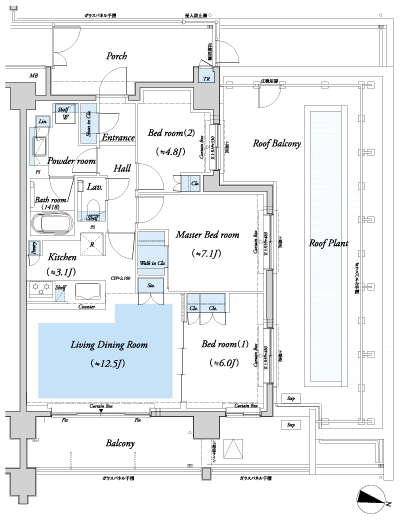 Floor: 3LDK + WIC + SIC + TR, the occupied area: 74.46 sq m, Price: 76,980,000 yen, now on sale