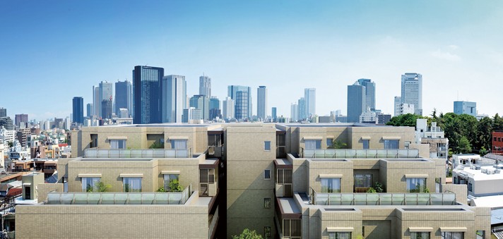 <Gratia Higashi-Nakano> Exterior CG   ※ Which was to synthesize a complete forecast CG to view photos (June 2013 shooting), In fact a slightly different. View photo is taken from the local 5th floor equivalent, Which was subjected to some CG processing, Unlike is the actual view from the dwelling unit.