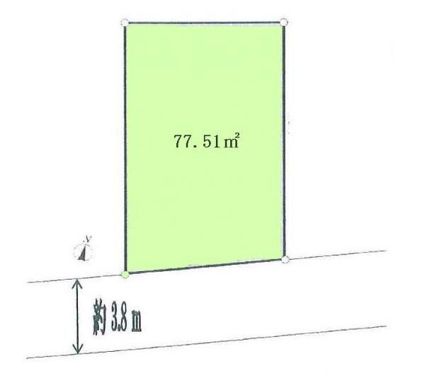 Compartment figure. Land price 35,500,000 yen, Land area 77.51 sq m