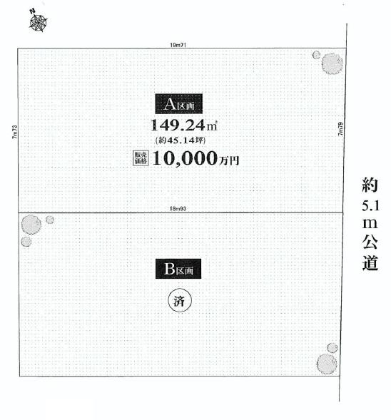 Compartment figure. Land price 100 million yen, Land area 149.24 sq m