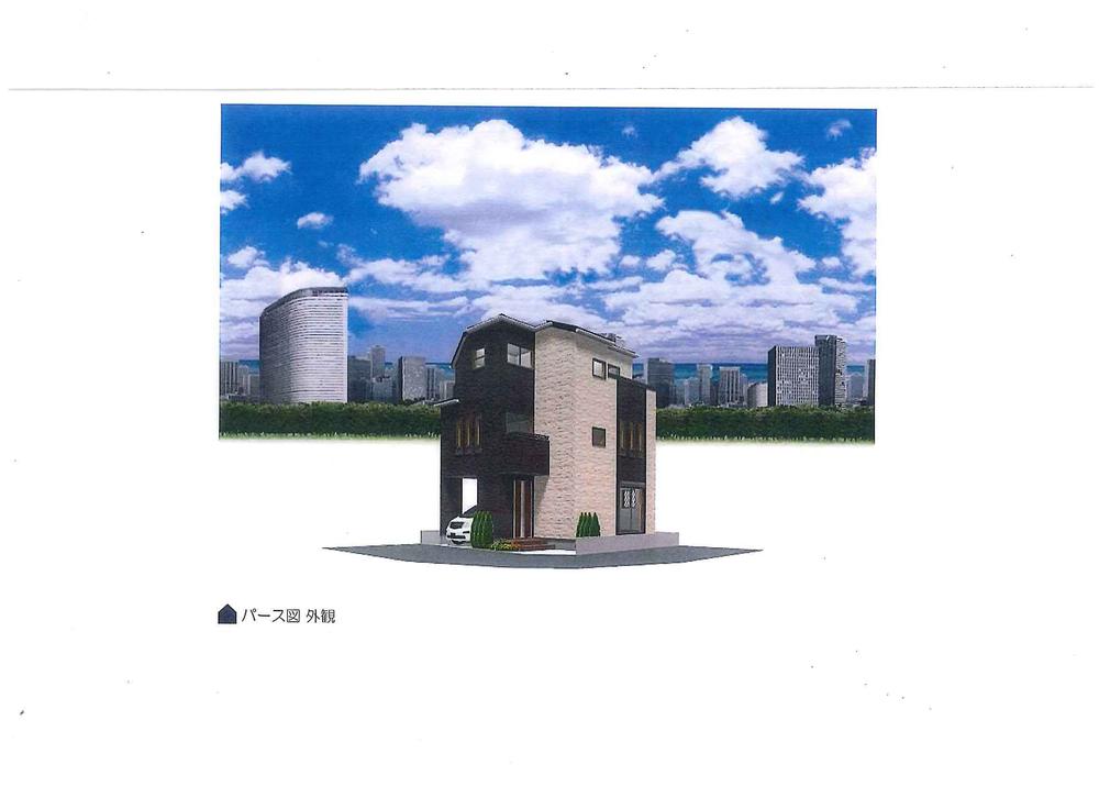 Building plan example (Perth ・ appearance). Building price 17,430,000 yen, Building area First floor 29.81 sq m Second floor 42.23 sq m 3 floor 28.36 sq m Total floor area of 100.40 sq m
