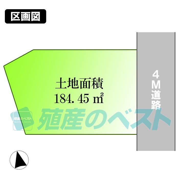 Compartment figure. Land price 67,800,000 yen, We have become a land area 184.45 sq m Seibu Shinjuku Line "Shimo Igusa" station 12 minutes' walk