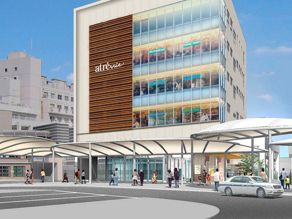 Surrounding environment. Construction of "Nishiguchi Station Square" (Atorevi Higashi-Nakano) In the Rendering "Higashi-Nakano" Station west exit station square on the basis of the Higashi-Nakano Station West Development Project is in progress. Completion of construction plans will be 2014 fiscal year.