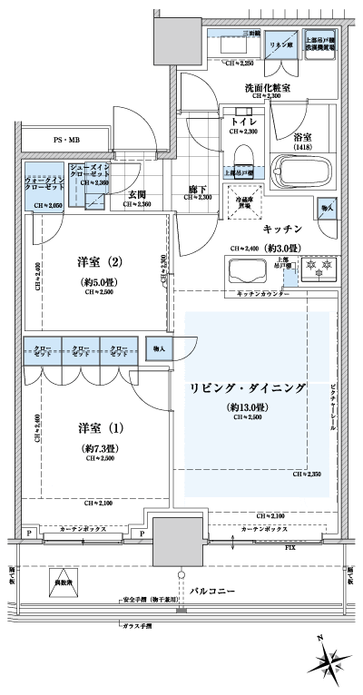 Floor: 2LDK + WIC + SIC, the occupied area: 65.56 sq m, Price: TBD