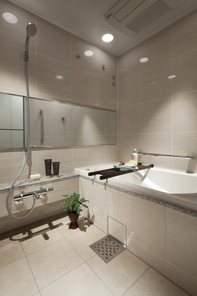 Mist sauna with bathroom heating dryer to "Misty" bathroom was standard equipment (shooting a model room Jtype / June 2013)