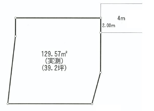 Compartment figure. Land price 41,800,000 yen, Land area 129.57 sq m
