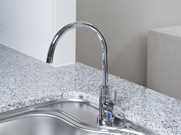 Kitchen.  [water filter] Delicious water is ready-to-use water purifier dedicated faucet. Accommodating the cartridge to counter bottom, Neat design features.