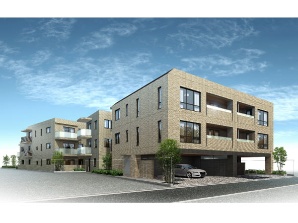 Features of the building.  [Mansion of themes derived the "mansion of the mainstream."] Befitting in the residential area of ​​Higashi-Nakano that have stacked the culture than the old, It had sought the "mansion of the mainstream.". While its appearance is an air of profound feeling, Praise the look of sophistication without too calm. Without fade with time, To become a presence that wearing a certain sense of beauty, This house to inherit the future stuck to the design and the material down to the details. (Exterior view)