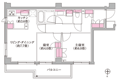 Floor: 2LDK, occupied area: 53.93 sq m