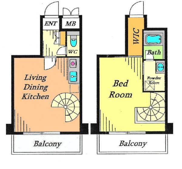 Floor plan. 1LDK, Price 34,800,000 yen, Occupied area 47.23 sq m floor plan