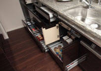 Kitchen. System kitchen storage