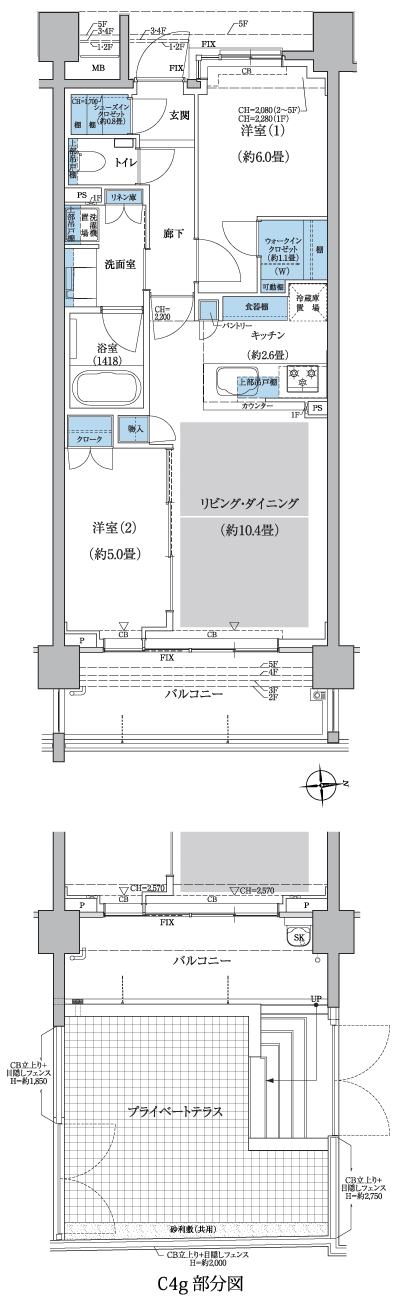 Floor: 2LDK + WIC + SIC, the occupied area: 57.18 sq m, Price: 49,850,000 yen, now on sale