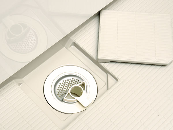 Bathing-wash room.  [Swish swish and clean drainage] Easily gathered hair, It is made of stainless steel hair catcher of discarded easy new shape. It prevents dirt with a fluorine-based special coating on the surface.