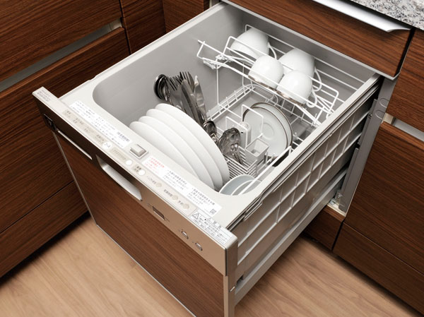 Kitchen.  [Dish washing and drying machine] Environmentally friendly, And washed with harmless natural materials of baking soda well into the mouth. Since the use of baking soda, Also consideration to the well environment dirty fall, For washing at low temperatures, Leads to water usage is also low running cost mitigation.