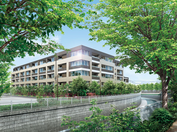 Buildings and facilities. Walk from Nakanosakaue 7 minutes, While it located in the good location of walking distance from Shinjuku Station, Enjoy the rich natural moisture mansion.  Pride and joy of the things that live in the heart of Tokyo is, This land will be the future cornerstone. (Exterior view)