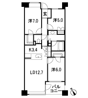 Floor: 3LDK, occupied area: 76.75 sq m, Price: 64,980,000 yen, now on sale