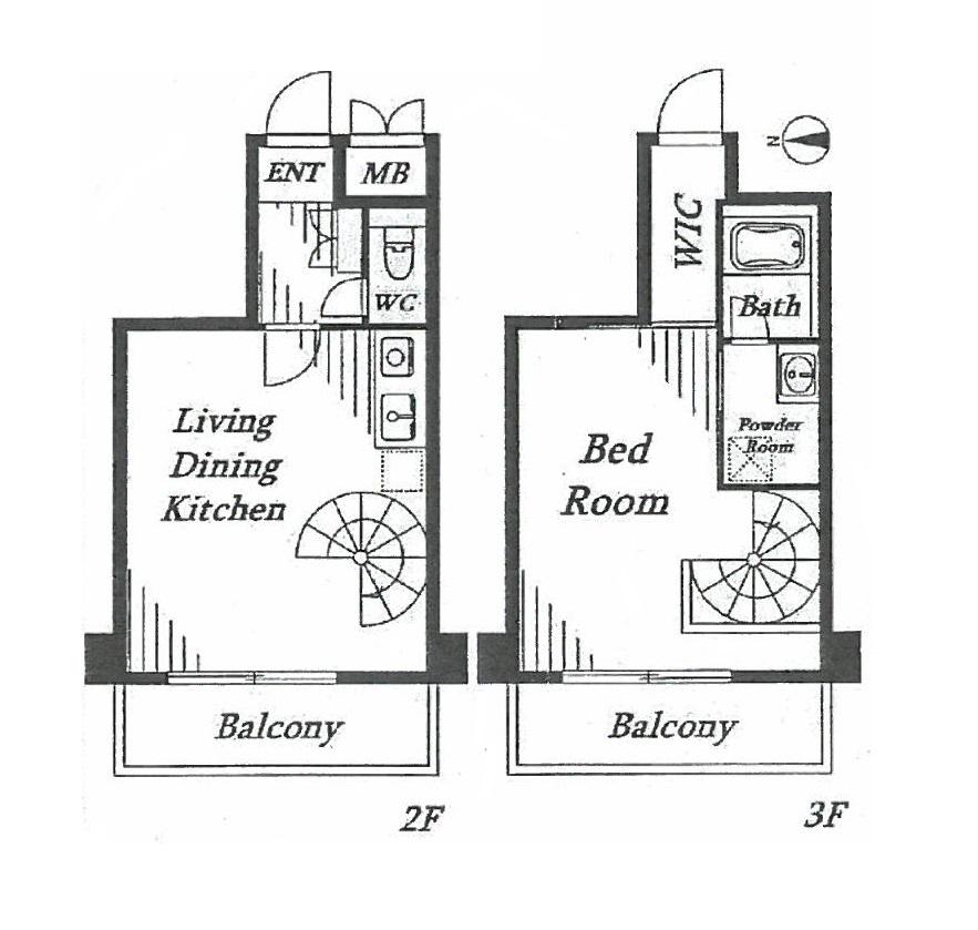 Floor plan. 1LDK, Price 34,800,000 yen, Occupied area 47.23 sq m , Balcony area 3.09 sq m