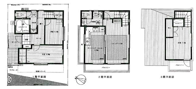 Floor plan. 48,500,000 yen, 3LDK, Land area 73.56 sq m , Building area 88.59 sq m