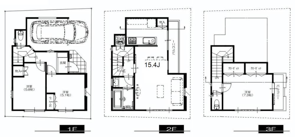 Floor plan. 48,800,000 yen, 3LDK, Land area 60 sq m , Building area 83.52 sq m floor plan