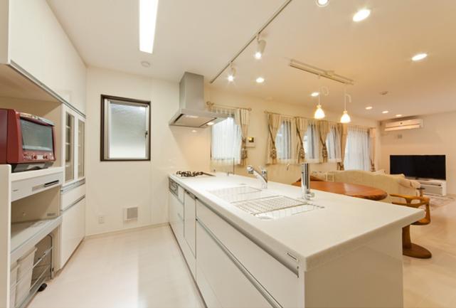 Other building plan example. Kitchen example of construction of the condominium main. 