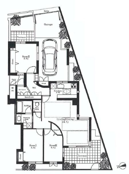 Floor plan. 3LDK, Price 41,800,000 yen, Occupied area 79.28 sq m