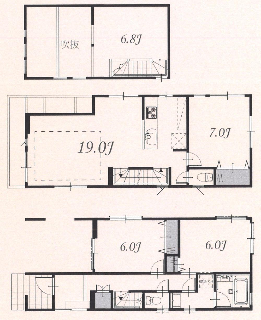 Floor plan. (C), Price 54,800,000 yen, 2LDK+S, Land area 79.55 sq m , Building area 95.99 sq m