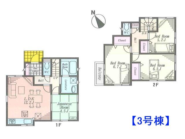 Floor plan. 35,800,000 yen, 4LDK, Land area 100.78 sq m , Building area 84.23 sq m