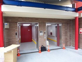 Other common areas. Bike driving into the elevator