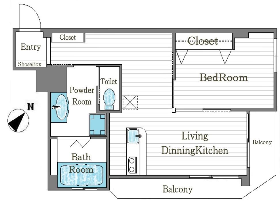 Floor plan. 1LDK, Price 17.8 million yen, Footprint 37.3 sq m , And floor plan redesigned on the balcony area 9.6 sq m renovation. I will fully back up (construction work in 2014 January start-up) comfortable to live in goodness.