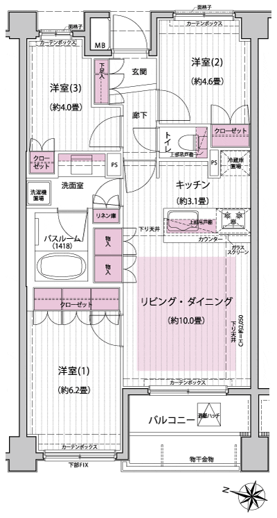 Floor: 3LDK, occupied area: 62.38 sq m, Price: 38,800,000 yen, now on sale