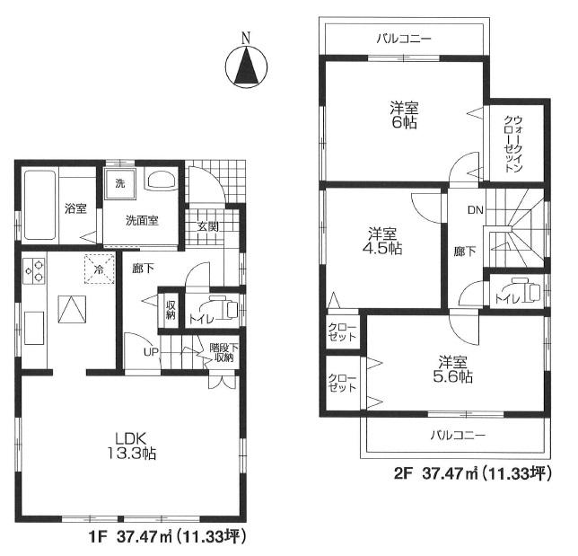 Floor plan. 35,800,000 yen, 3LDK, Land area 79.57 sq m , Building area 74.94 sq m