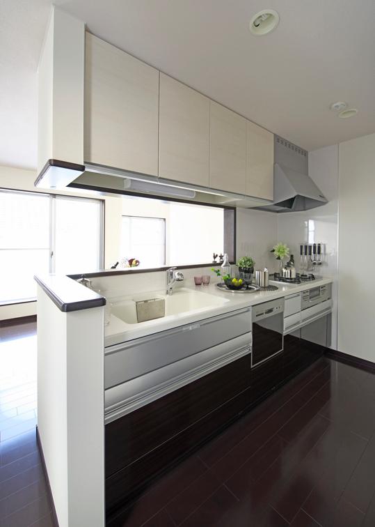 Kitchen. Face-to-face kitchen with dishwasher