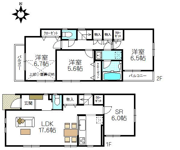 Floor plan. Johoku to Central Park 560m