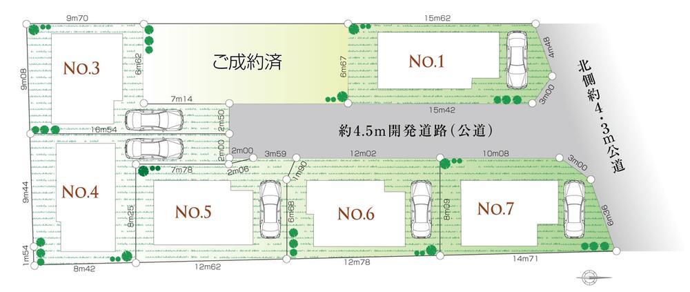 The entire compartment Figure. All building land 100 sq m (30 square meters) or more of leeway there site. Front road is also easier than ever with the parking in the wide.
