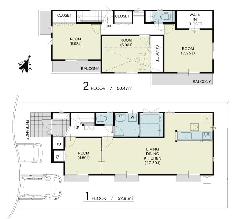 Floor plan. Price 54,800,000 yen, 4LDK, Land area 132.49 sq m , Building area 103.43 sq m