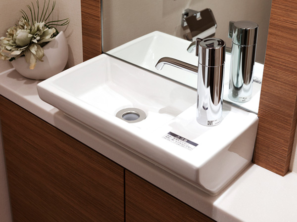 Toilet.  [Hand wash basin] Set up a counter for hand washing. And excellent usability, Creating a high-quality impression.