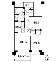 Floor: 2LDK + WIC + SIC, the occupied area: 60.45 sq m, Price: 40,500,000 yen, now on sale