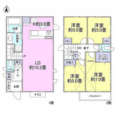 Floor plan. First floor LD Partial floor heating First floor sweep window electric shutter Yes back door