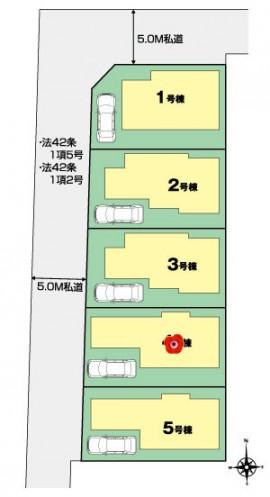 Compartment figure. Price 57,800,000 yen, 4LDK, Land area 93.48 sq m , Building area 93.15 sq m