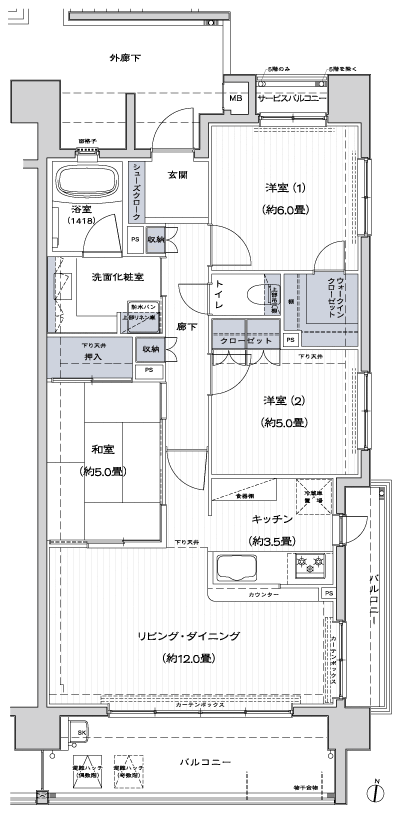 Floor: 3LDK + walk-in closet, the occupied area: 72.58 sq m, Price: 49,600,000 yen, now on sale