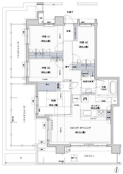 Floor: 4LDK, occupied area: 83.76 sq m, price: 62 million yen, currently on sale