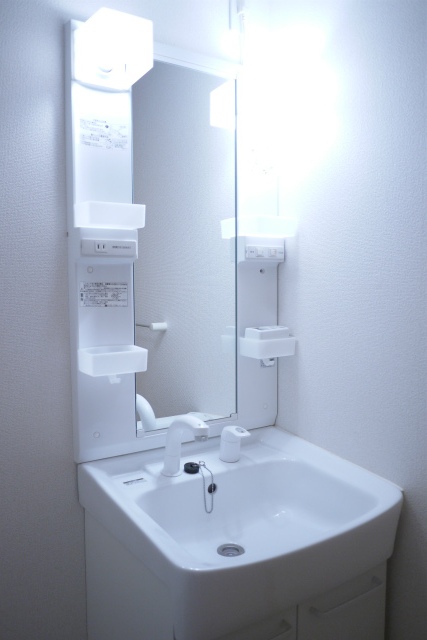 Washroom. With separate wash basin