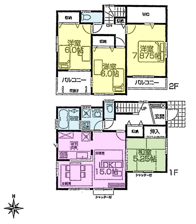 Floor plan. (9 Building), Price 54,900,000 yen, 4LDK, Land area 110.04 sq m , Building area 101.01 sq m